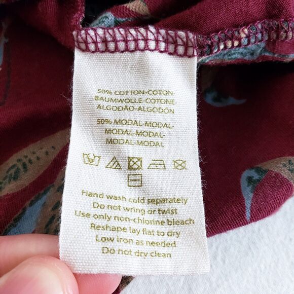 Free People Backless Top Womens M Burgundy Modal-Blend Boho Chic Earthy Flowy - Picture 9 of 11